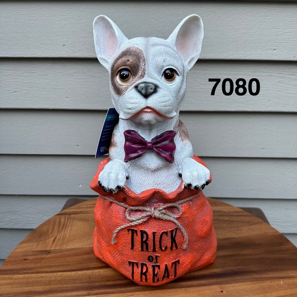 Humane Society of the United States Other - Humane Society French Bulldog Halloween Trick or Treat Sack Figurine 14in White